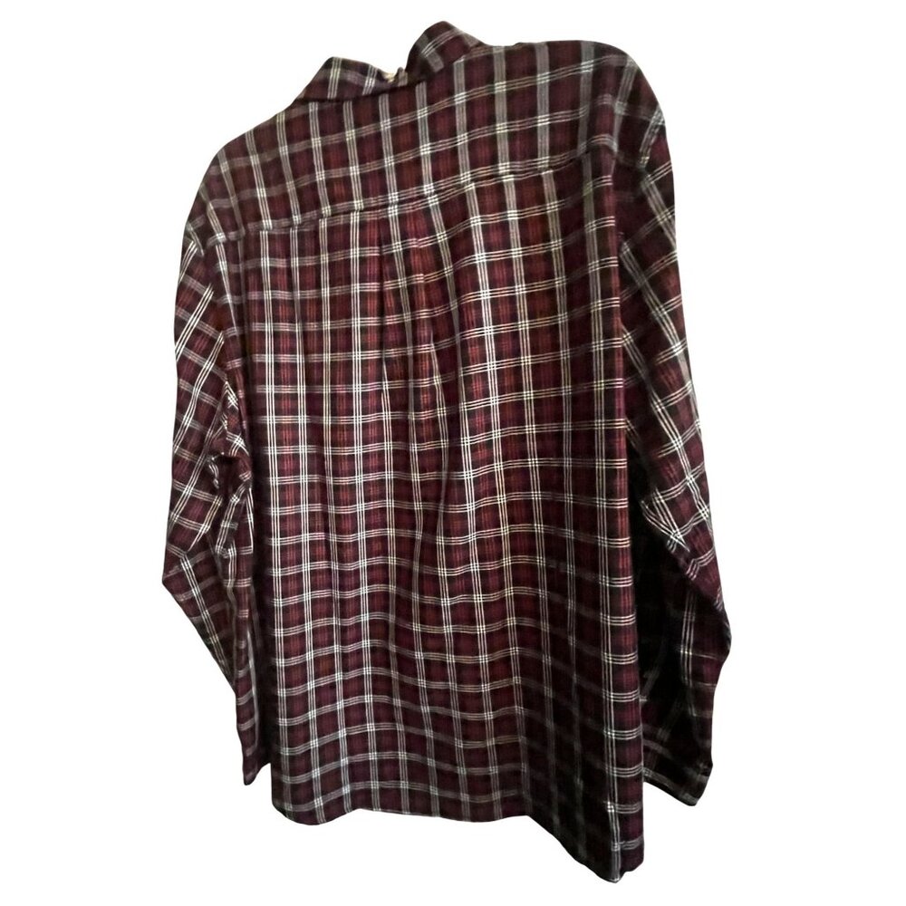 CHAPS Ralph Lauren 2XL TTG Mens Long Sleeve Red Black and White Checkered Shirt - Picture 5 of 9